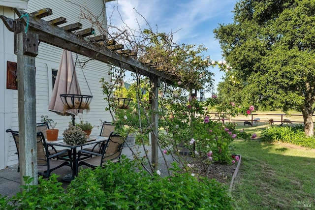 view of yard with a patio