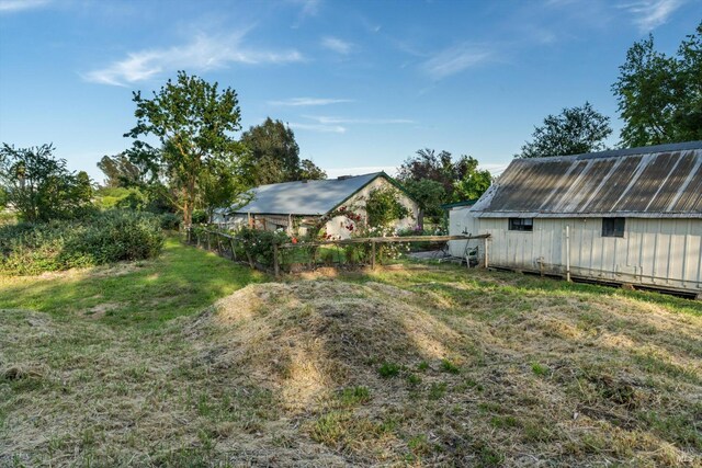 4344 Langner Ave, Santa Rosa, CA 95407 - view of yard featuring fence, an outbuilding, and a barn