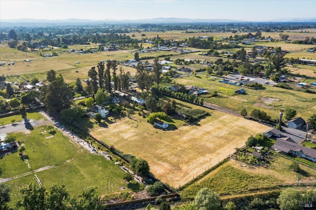 aerial view with a rural view