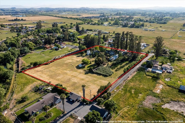 drone / aerial view featuring a rural view