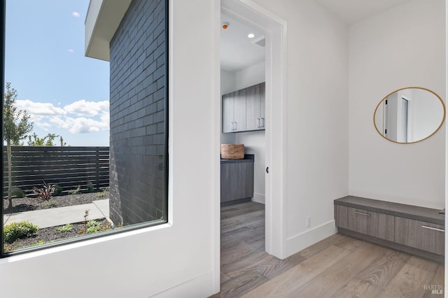 interior space featuring light hardwood / wood-style flooring