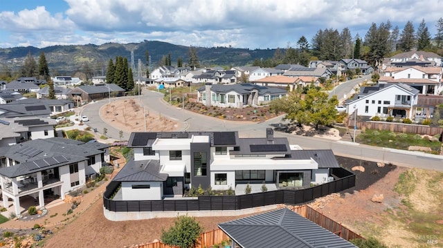 bird's eye view featuring a mountain view