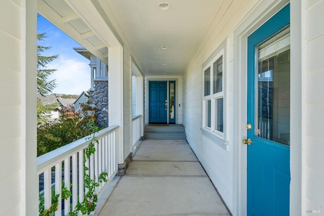 exterior space with covered porch