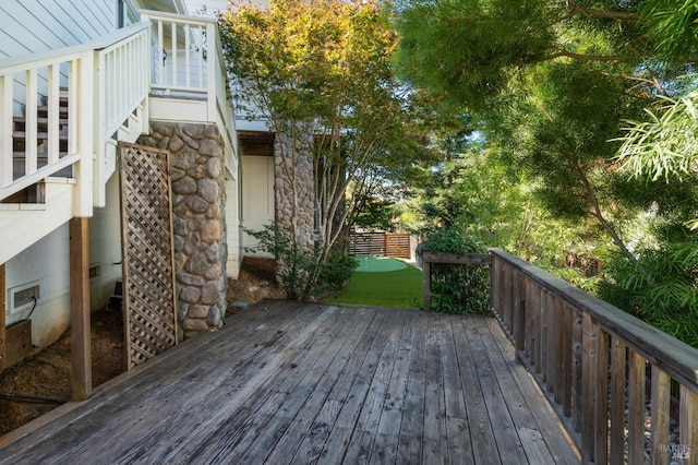 view of wooden terrace