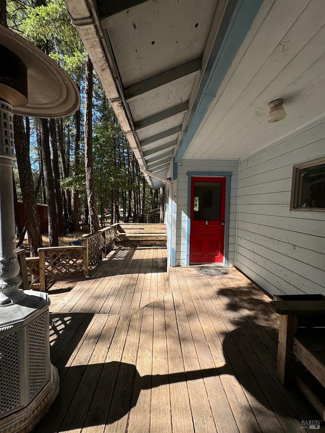 view of wooden deck