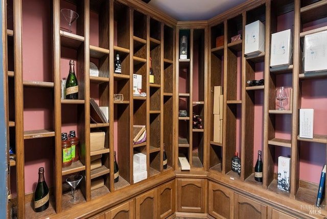 view of wine room