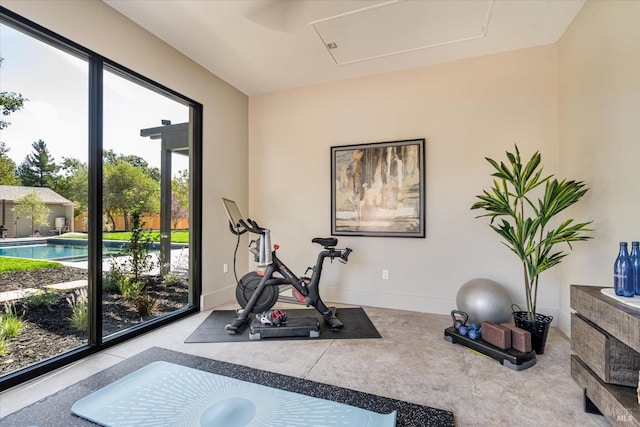 view of workout room