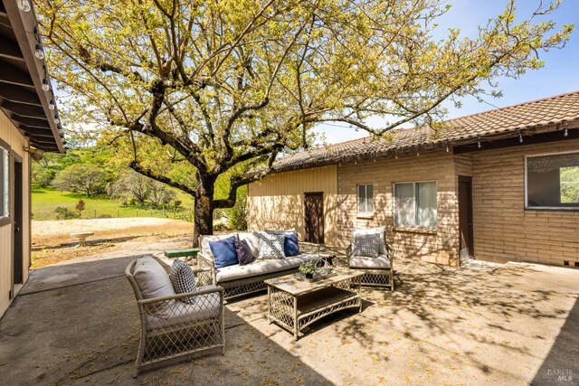 view of patio / terrace featuring an outdoor hangout area