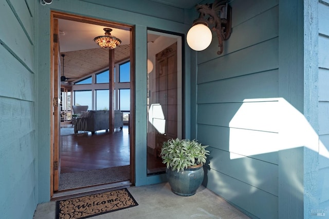 view of doorway to property
