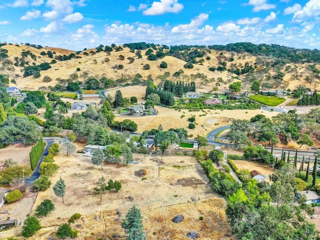 aerial view with a rural view