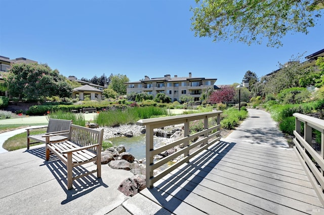 view of home's community featuring a water view