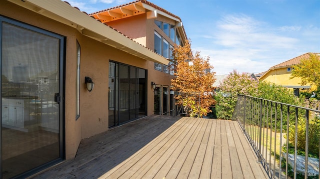 view of wooden terrace