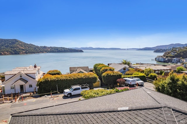 property view of water with a mountain view