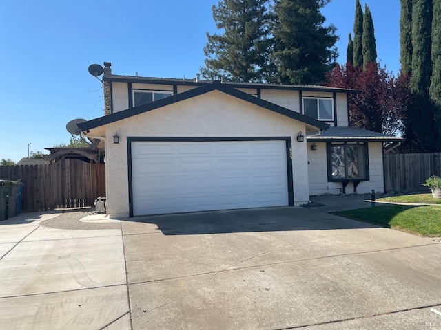 view of property featuring a garage