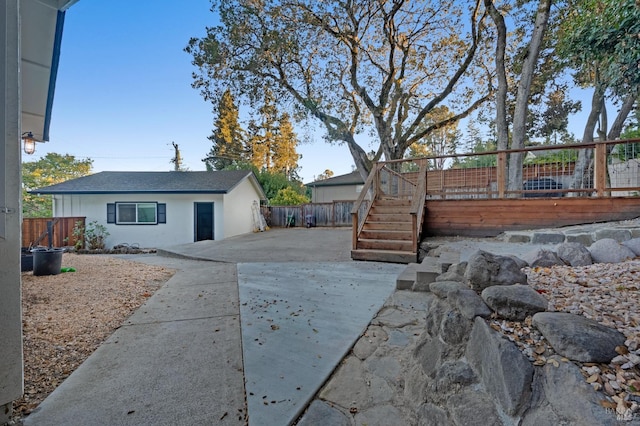 exterior space with a wooden deck