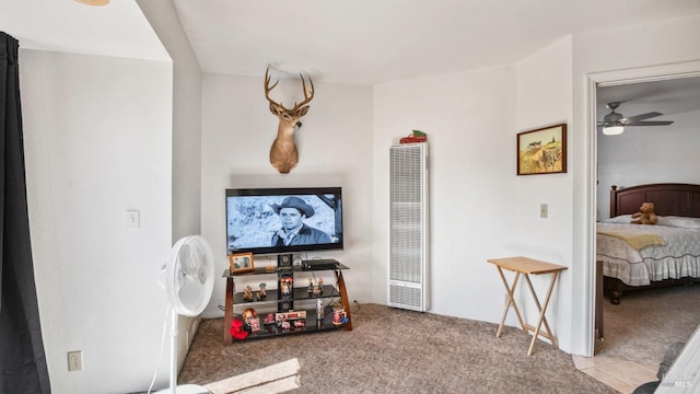 view of carpeted bedroom