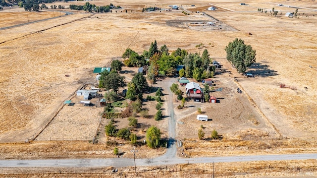 aerial view with a rural view