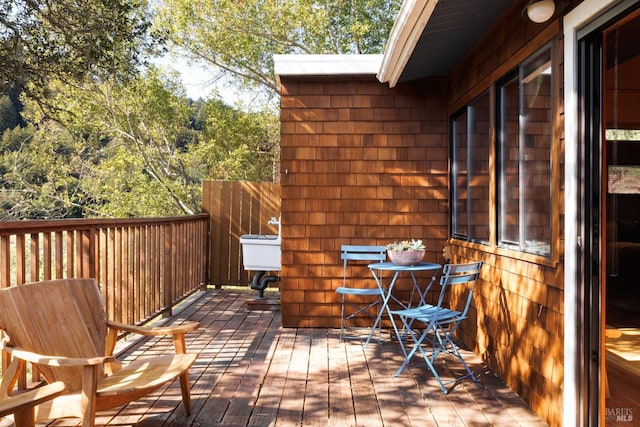 view of wooden terrace