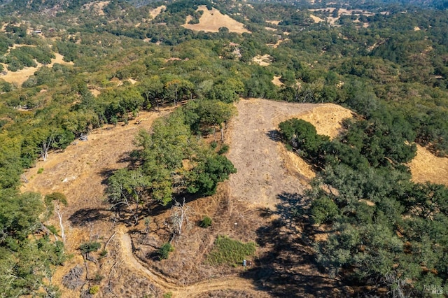 birds eye view of property featuring a view of trees