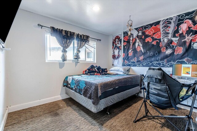 bedroom featuring carpet flooring