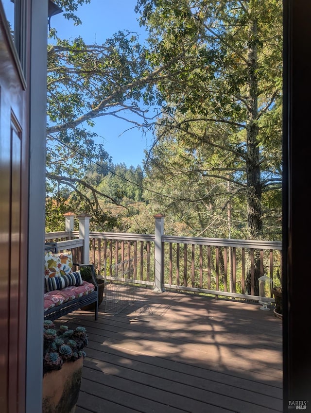 view of wooden deck