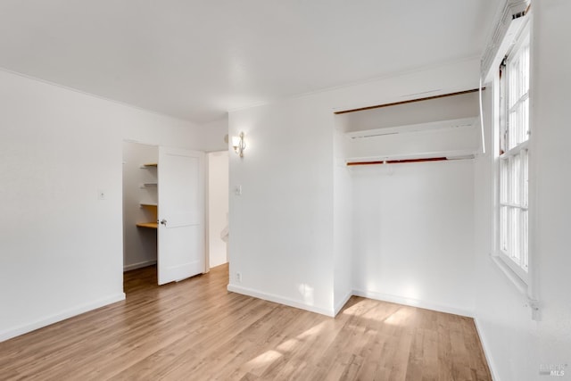 unfurnished room featuring light wood-type flooring