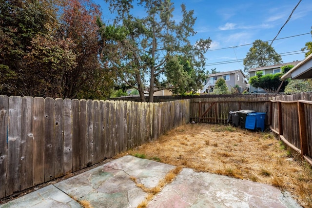 view of yard featuring a patio area