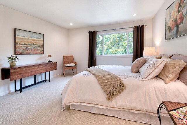 view of carpeted bedroom