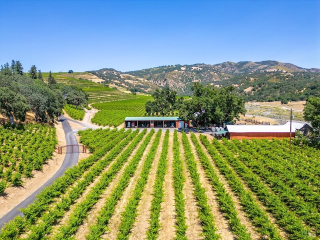 exterior space with a rural view and a mountain view