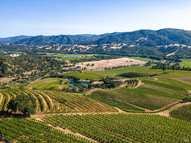 property view of mountains featuring a rural view