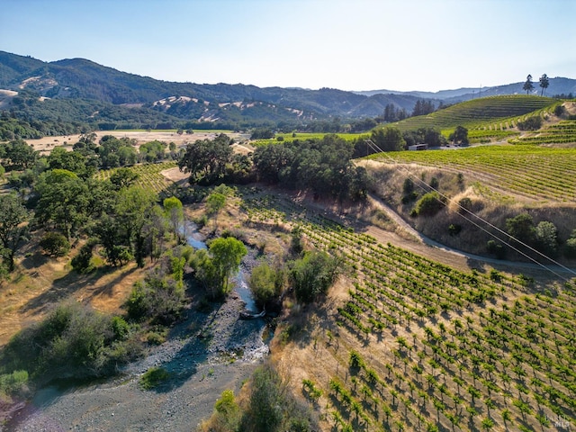 mountain view with a rural view