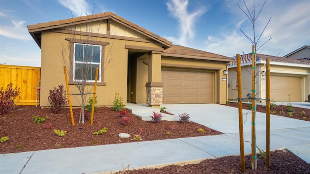 view of front of house featuring a garage