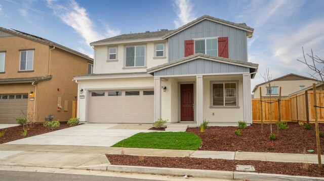 view of front of home featuring a garage