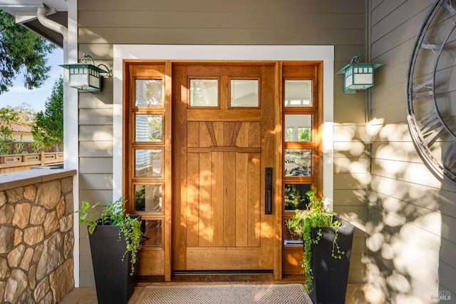 view of doorway to property