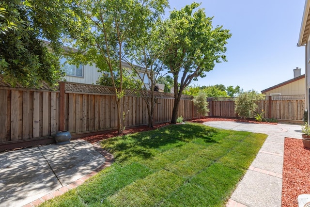 view of yard with a patio