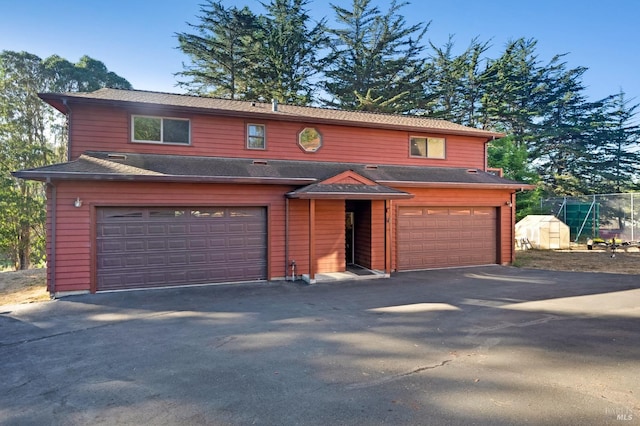 front facade featuring a garage