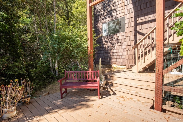 view of wooden deck