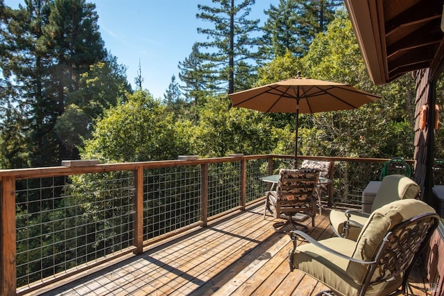 view of wooden terrace