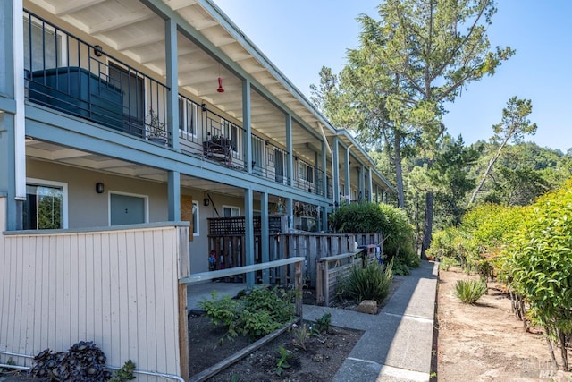 exterior space with a balcony