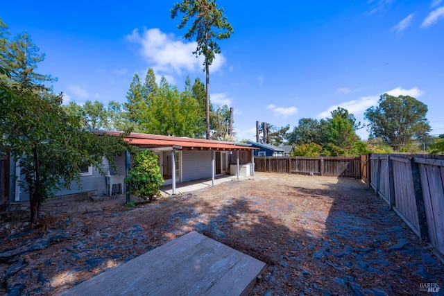 view of yard with a patio