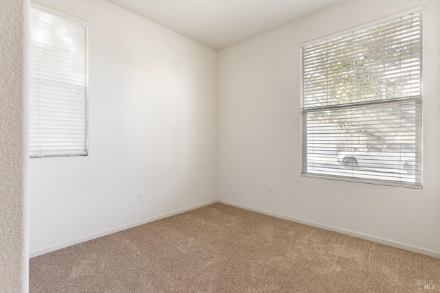 unfurnished room featuring carpet flooring