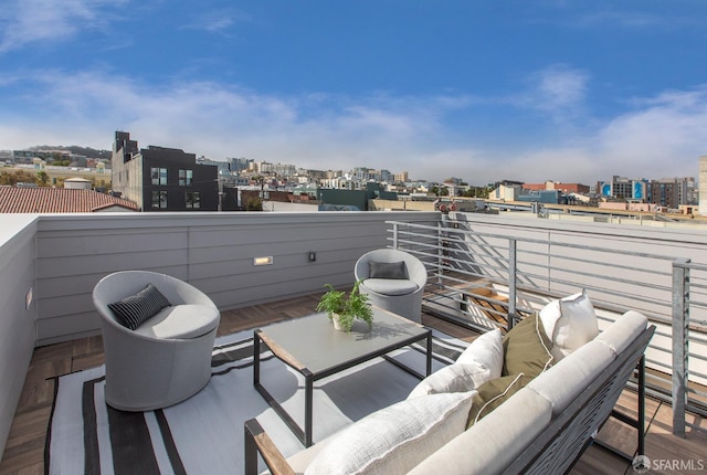 balcony with an outdoor hangout area