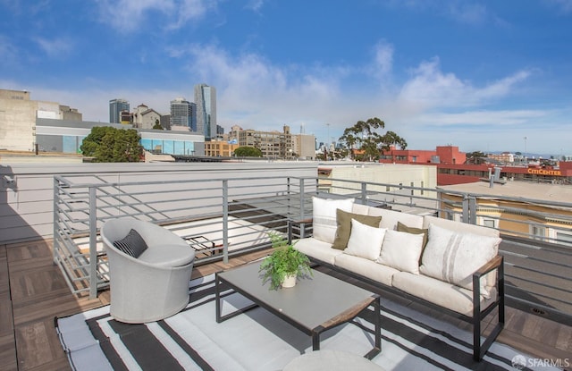 balcony with an outdoor living space