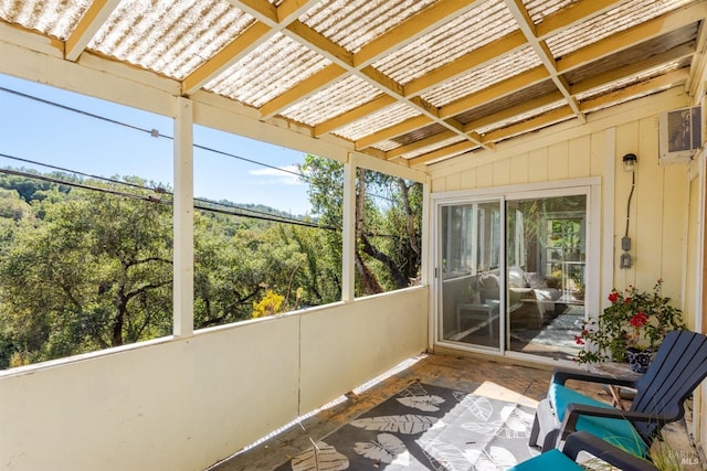 view of sunroom