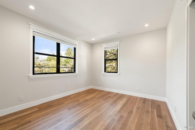 empty room featuring light hardwood / wood-style floors