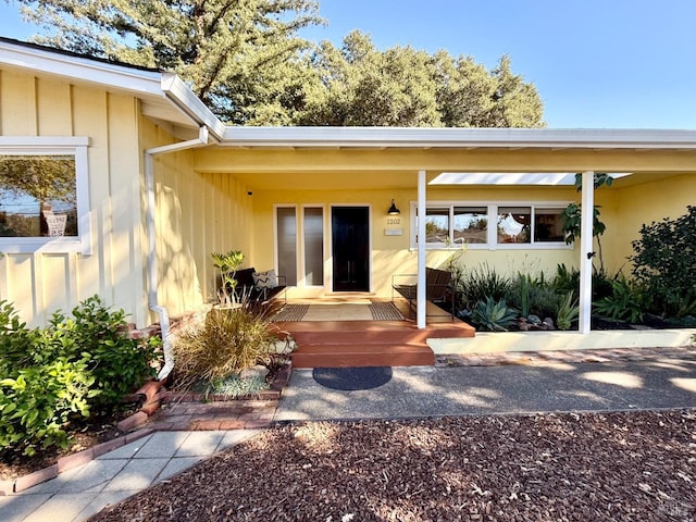 view of doorway to property