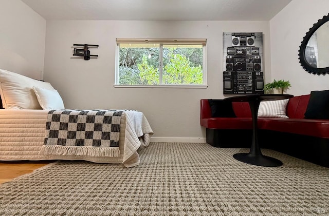 bedroom featuring hardwood / wood-style floors