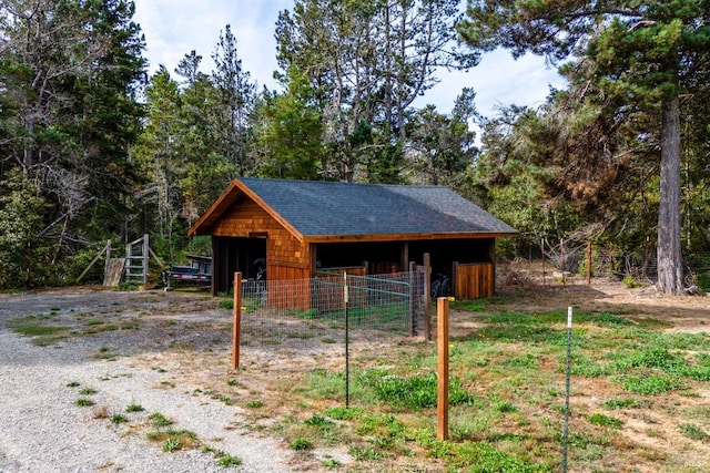 view of horse barn