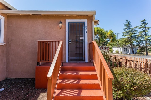 104 Alabama St, Vallejo, CA 94590 - entrance to property with fence and stucco siding