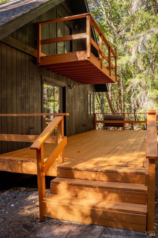 view of wooden deck